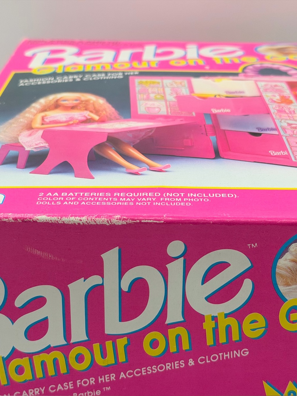 Vintage Barbie Glamour On The Go Carry Case Hot Pink - Tested - Picture 4 of 16